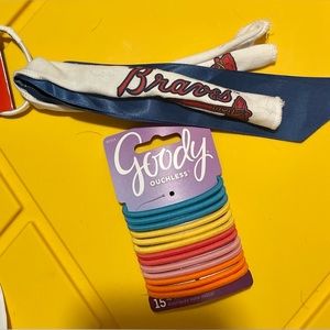 NWT! Braves Hair Tie! Plus Bonus Hair Ties!